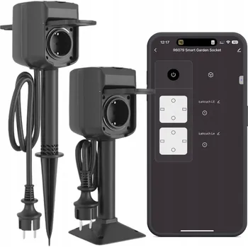 Elektrická zásuvka Chytrá venkovní dvojitá zásuvka Woox Smart IP44 Wi-Fi