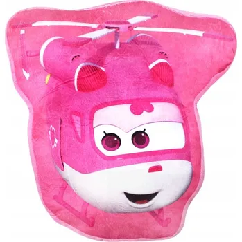 Polštář SUPER WINGS POLŠTÁŘ DEKORAČNÍ PLYŠOVÁ HRAČKA MAZLÍČEK MĚKKÝ