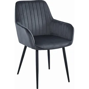 Jídelní židle Jídelní židle SOLDEN - tmavě šedá/černé nohy