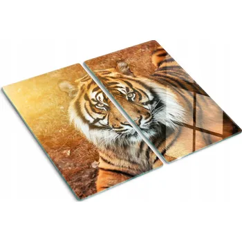 Obraz Krájecí prkénko za sklem Tygr Kočka 2x30x52