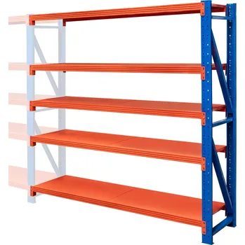 Skladový kontejner Mobler Úložný regál 5 polic FORTIS LIGHT H-200 cm L-192 cm G-50 cm N rozšiřující modul