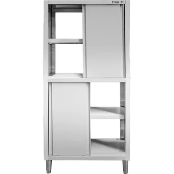 Šatní skříň Nerezová průchozí skříň, dělená, 80x60x180 cm