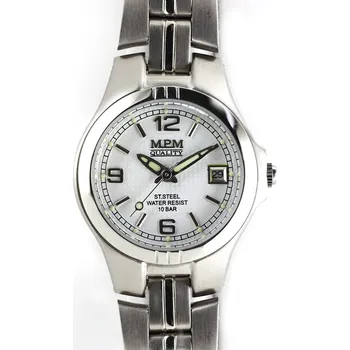 Hodinky MPm Dámské hodinky s bílým číselníkem a datumem W02M.10371.A