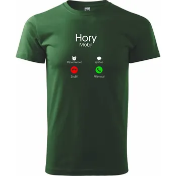 Hory volá - Triko extra velké (5-8XL) - 6XL ( Lahvově zelená )