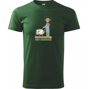 BIO farmář - Triko extra velké (5-8XL) - 6XL ( Lahvově zelená )