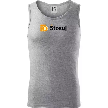 Štosuj - Logo na prsou - Tílko pánské Core - S ( Tmavě šedý melír )