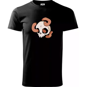 Pánské tričko Žížala v lebce (Alexis Citrine) - Triko extra velké (5-8XL) - 6XL ( Černá )