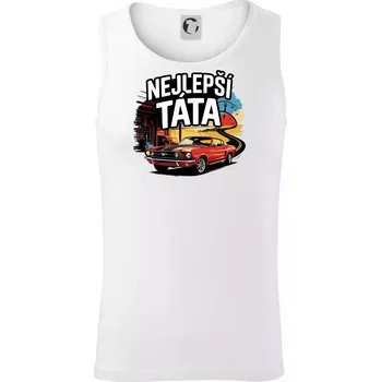 Nejlepší táta - americké auto - Tílko pánské Core - M ( Bílá )
