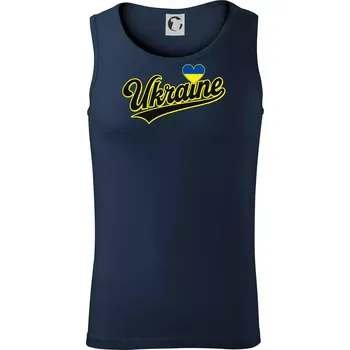 Ukraine - nápis černý - Tílko pánské Core - XL ( Námořní modrá (velmi tmavá - téměř černá) )