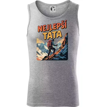 Nejlepší táta - horolezec - Tílko pánské Core - L ( Tmavě šedý melír )