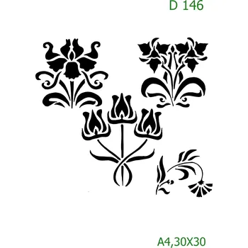 Šablona D 146 - 30 x 30 cm , Lepící fólie