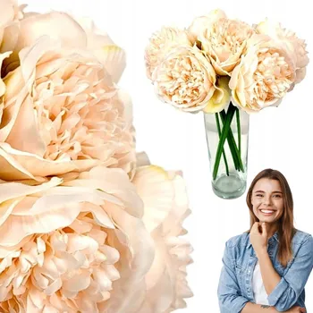 umělá květina Umělá pivoňka - kytice jako živá