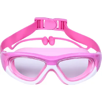 Plavecké brýle Silikonové dětské plavecké brýle 14,5 x 5,5 x 18,5 cm Brýle do vody se špunty do uší Ochrana očí Plavání Plavecká výbava pro děti růžová