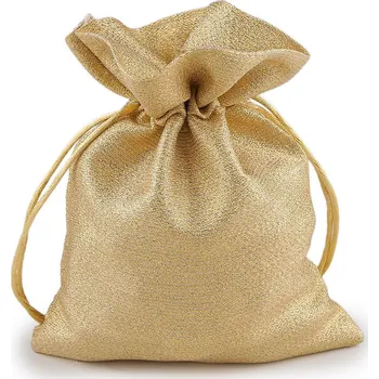 Dárkový pytlík brokátový 13x18 cm, barva 2 zlatá