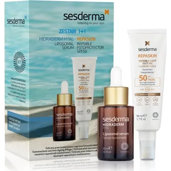 Pleťové sérum Sesderma Set Sesderma Repaskin Invisible Fluid ochranný fluid SPF 50+ 50 ml + Sesderma Hidraderm Hyal lipozomální sérum s kyselinou hyaluronovou 30 ml