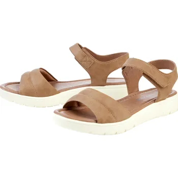 Dámské sandále esmara® Dámské sandály, s klínovým podpatkem (hnědá, 38)