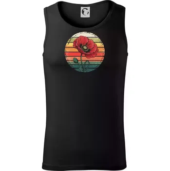 Vlčí mák vintage kruh - Tílko pánské Core - XL ( Černá )