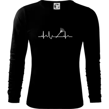 Pánská móda EKG zahrada - hrábě - Triko s dlouhým rukávem FIT-T long sleeve - M ( Černá )