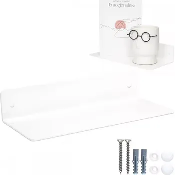 police Univerzální bílá kovová police 25 cm