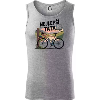 Nejlepší táta - cyklista - Tílko pánské Core - L ( Tmavě šedý melír )