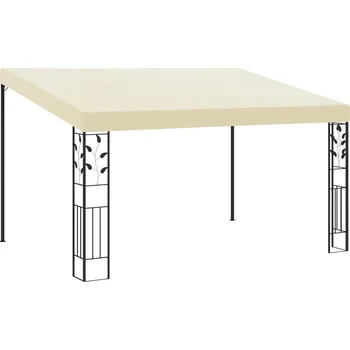 Zahradní altán vidaXL Altán ke zdi 4 x 3 x 2,5 m krémový