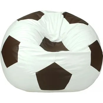 Taburet Sedací vak - míč 100 cm - bílá + čokoláda