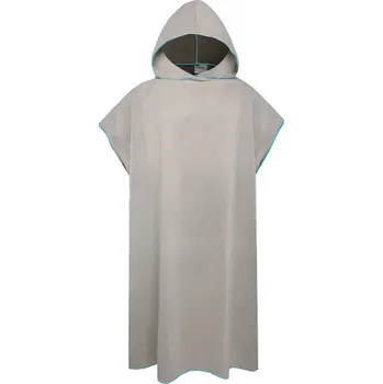 Dámský župan Mikrovláknový rychleschnoucí župan s kapucí 109 cm Pohodlný domácí oděv Savý materiál Vhodný na pláž Wellness Sauna Cestování šedá