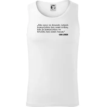 Kdo není ve dvaceti letech komunistou.... - Tílko pánské Core - S ( Bílá )