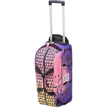 Cestovní taška kufr Meatfly Gail Trolley - Peach Flowers 42 L