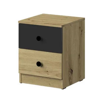 Domel Kontejner NERO MAT 9 Dvířka Nero: Artisan + bílá + černá