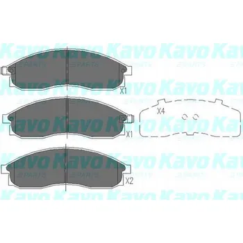 Brzdová destička Kavo Parts KBP-6534 Sada brzdových destiček, kotoučové brzdy