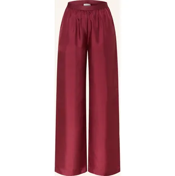 Dámské kalhoty Mrs & Hugs Dámské Marlene Kalhoty Z Hedvábí, tmavě červená, 38