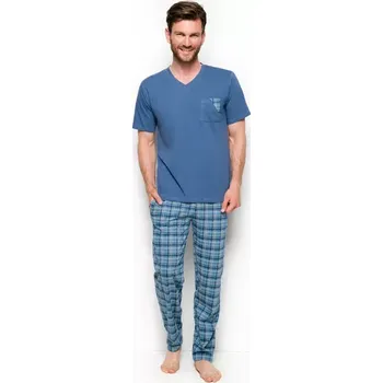 Pánské pyžamo Taro, pánské pyžamo 2263-Tymon, krátký rukáv, dlouhé nohavice, vel. XXL