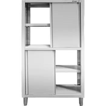 Šatní skříň Nerezová průchozí skříň dělená 100x50x180 cm