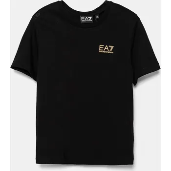 Chlapecké tričko Dětské bavlněné tričko EA7 Emporio Armani 7B000020.AF10378 černá 99A, vel. 140