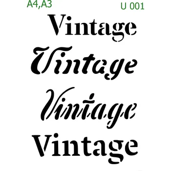 Šablona U 001 - A3 , Nelepící folie