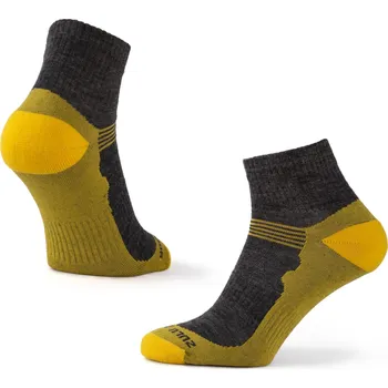 Pánské ponožky Ponožky Zulu Merino Lite Velikost ponožek: 43-47 / Barva: šedá/žlutá