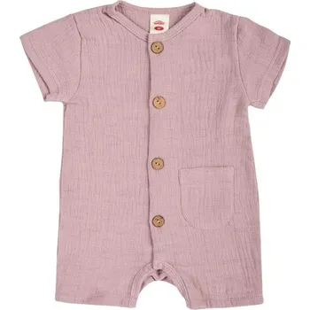 Kojenecký overall Makoma Mušelínový letní overal Bamboo RŮŽOVÁ - 68