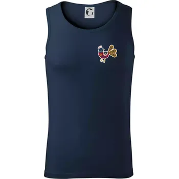 Folklor na prsu slepice - Tílko pánské Core - L ( Námořní modrá (velmi tmavá - téměř černá) )