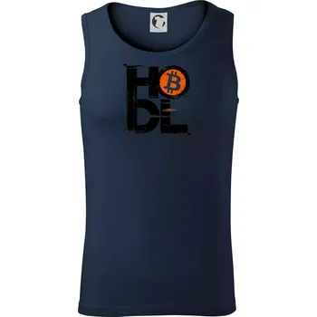 Hodl velký nápis a logo BTC - Tílko pánské Core - M ( Námořní modrá (velmi tmavá - téměř černá) )