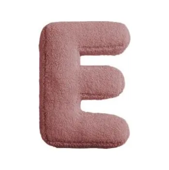 Dekorace do dětského pokoje Mealini Plyšové písmeno E - Růžové