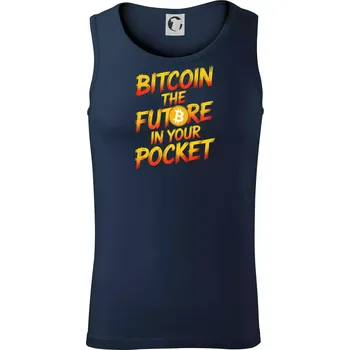Bitcoin the future in your pocket - Tílko pánské Core - S ( Námořní modrá (velmi tmavá - téměř černá) )