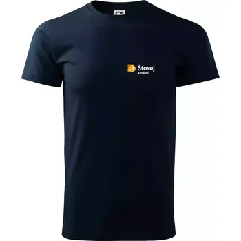 Pánské tričko Štosuj s námi - logo na prsu - Triko extra velké (5-8XL) - 6XL ( Námořní modrá (téměř černá) )