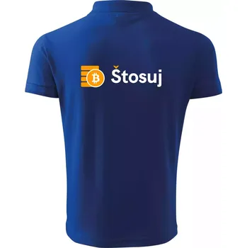 Pánská košile Štosuj - Logo na prsou - Polokošile pánská Pique Polo 203 - S ( Královská modrá )
