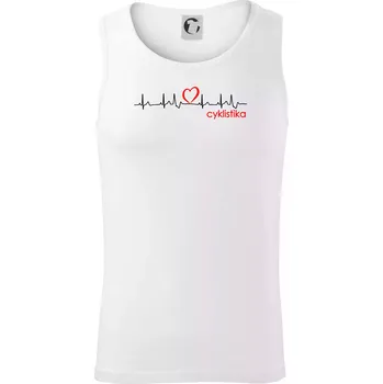 Moje srdce bije pro cyklistiku - Tílko pánské Core - M ( Bílá )