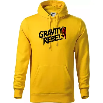 Pánská mikina Gravity rebel - Mikina pánská Cape s kapucí - 3XL ( Žlutá )