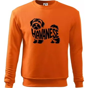 Pánská mikina Havanese nápis v těle - Mikina Essential pánská - S ( Oranžová )
