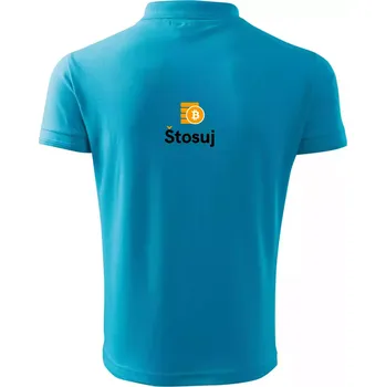 Pánská košile Stosuj - logo čtvercové - Polokošile pánská Pique Polo 203 - 4XL ( Světlý tyrkys )