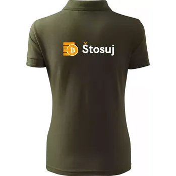 Štosuj - Logo na prsou - Polokošile dámská Pique Polo - 2XL ( Military )