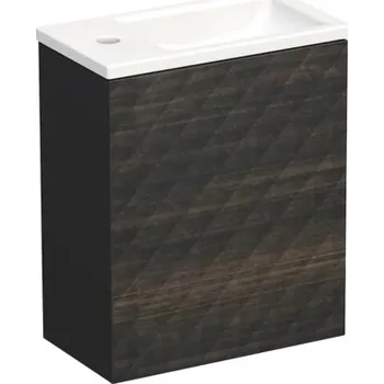 Koupelnový nábytek Koupelnová skříňka s umyvadlem Intedoor TRENTA 42 cm černohnědá TRE 42 1D P PU LR29